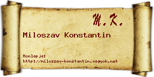 Miloszav Konstantin névjegykártya
